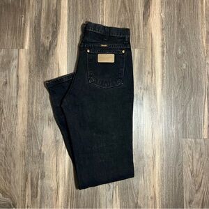 Wrangler Classic Men's Size 30 x 32 Black 5 Pocket Vintage Bootcut Jeans